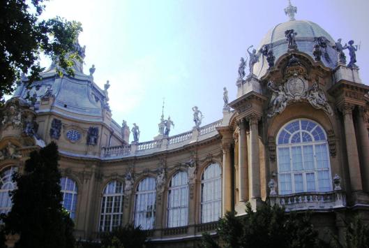 Széchenyi Baths entrance, Budapest;  the site of Kati and Jan's first kiss in Budapest Romance